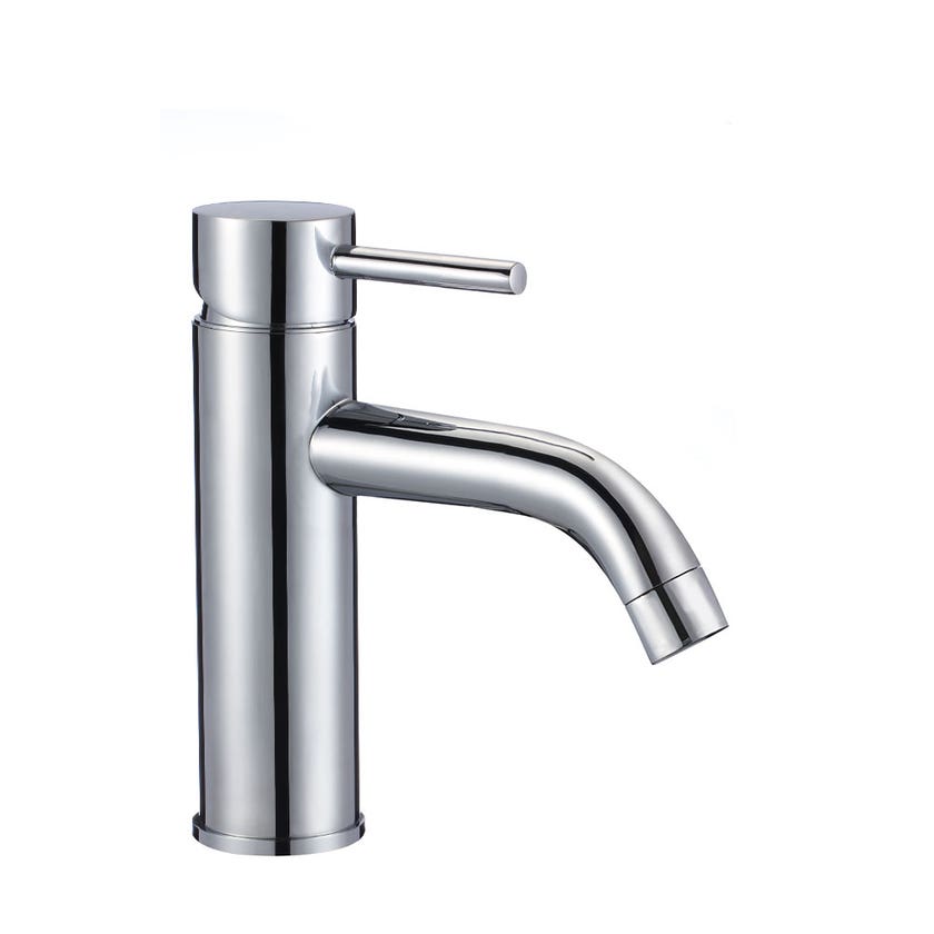 Chrome classic single-hole faucet with pop-up