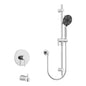 Chrome pressure balance tub-shower faucet with hand shower rail and bath spout