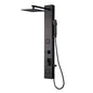 Square Dark Grey Pressure Balance Shower Column with hand shower and rain shower head