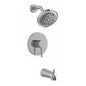 Chrome tub-shower faucet with showerhead