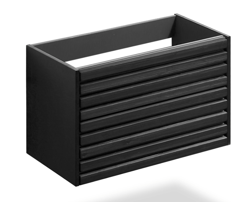 32" black wall-mount vanity