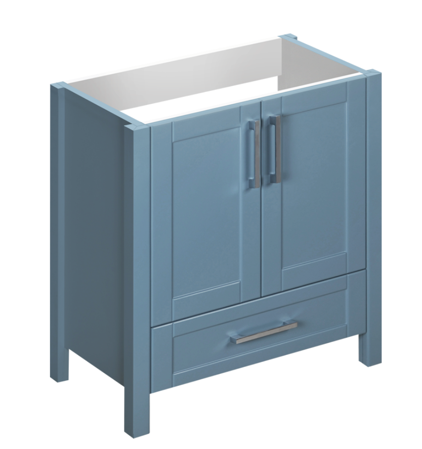 30" Light blue elevated vanity with 2 doors and 1 drawer