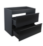 30" Matte black wall-mount vanity