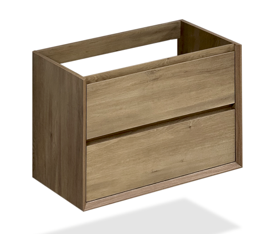 30" Light Wood Finish Wall-Mount Vanity