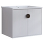 24" Textured white wall vanity set with porcelain top