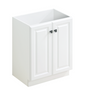 24" Matte White Floor Vanity with 2 Doors