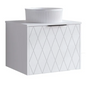 24'' Textured White Wall Vanity Set With Vessel