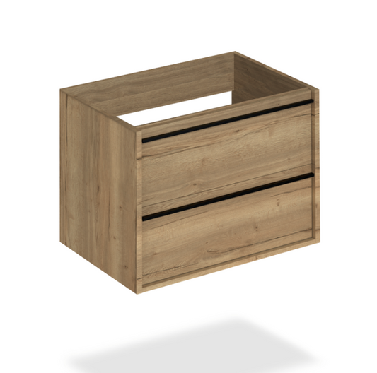 24" wood finish wall-mount vanity