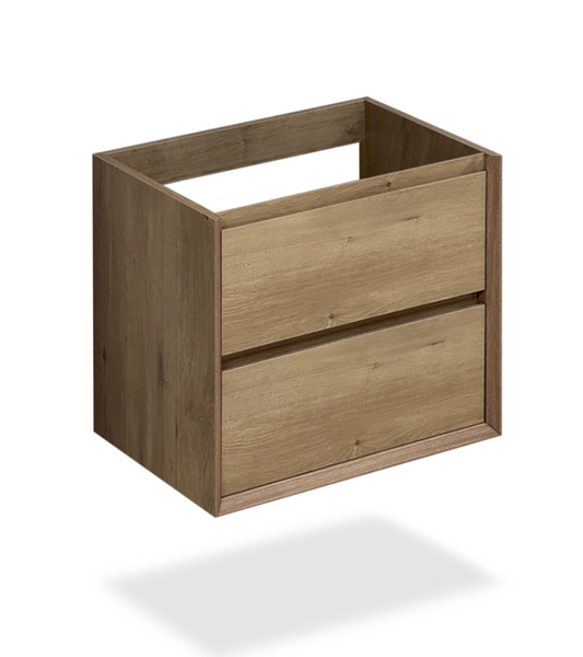 24" Light Wood Finish Wall-Mount Vanity