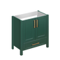 30" Dark green elevated vanity with 2 doors and 1 drawer