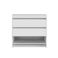 30" Glossy white floor vanity with 2 large drawers and 1 shelf