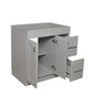 30" Matte grey floor vanity with 2 doors and 2 drawers