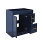 30" Navy blue floor vanity with 2 doors and 2 drawers