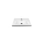 24" Glossy white wall vanity with 2 drawers