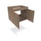 24" Light brown oak finish wall vanity with 2 doors