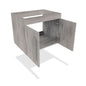24" Light grey oak finish wall vanity with 2 doors