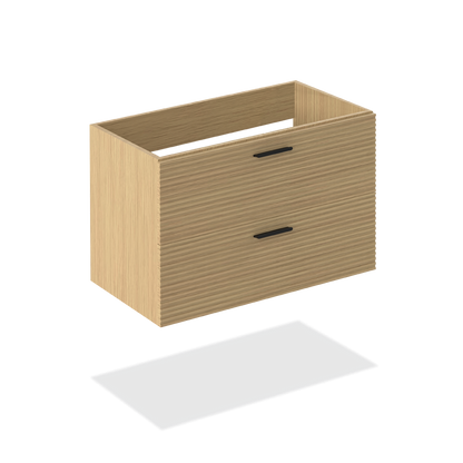 30" Light Wood Wall Vanity with Textured Facing