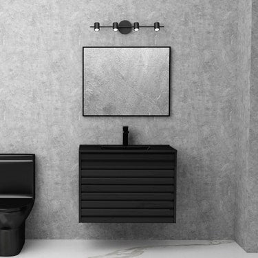 32" black wall-mount vanity