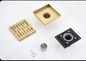 Gold 6" Square Shower Drain